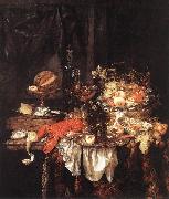 BEYEREN, Abraham van Banquet Still-Life with a Mouse fdg USA oil painting reproduction